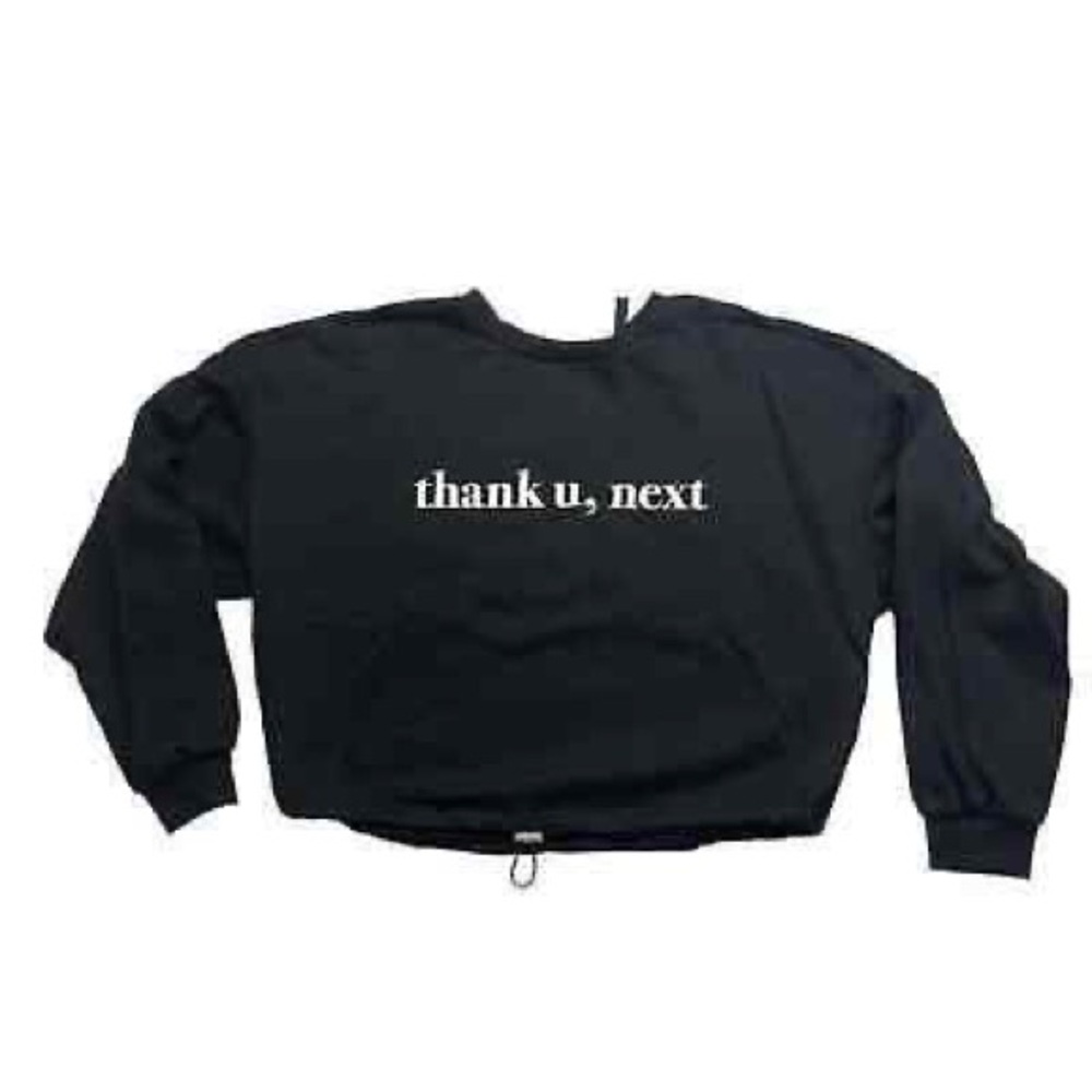 Ariana Grande thank u, next cropped sweatshirt